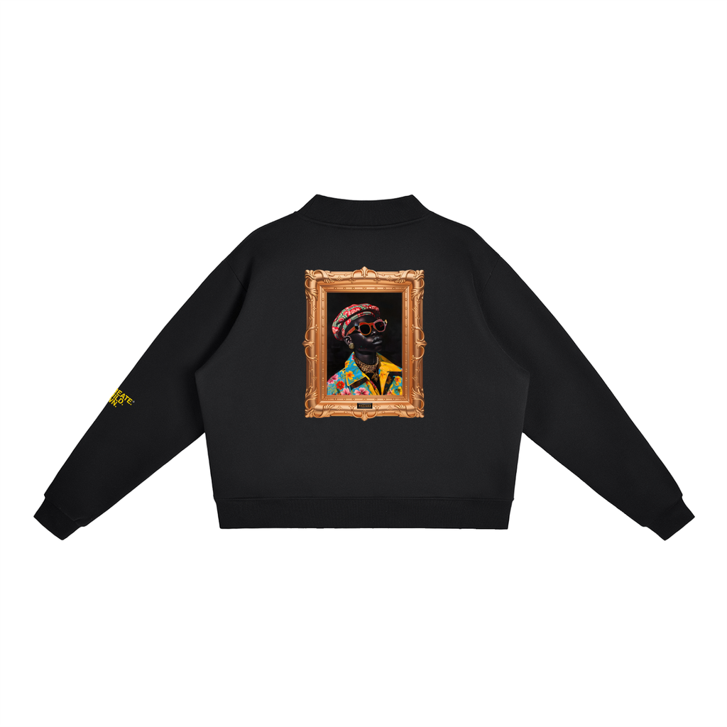 Essential Fleece Mock-Neck Crew Sweatshirt