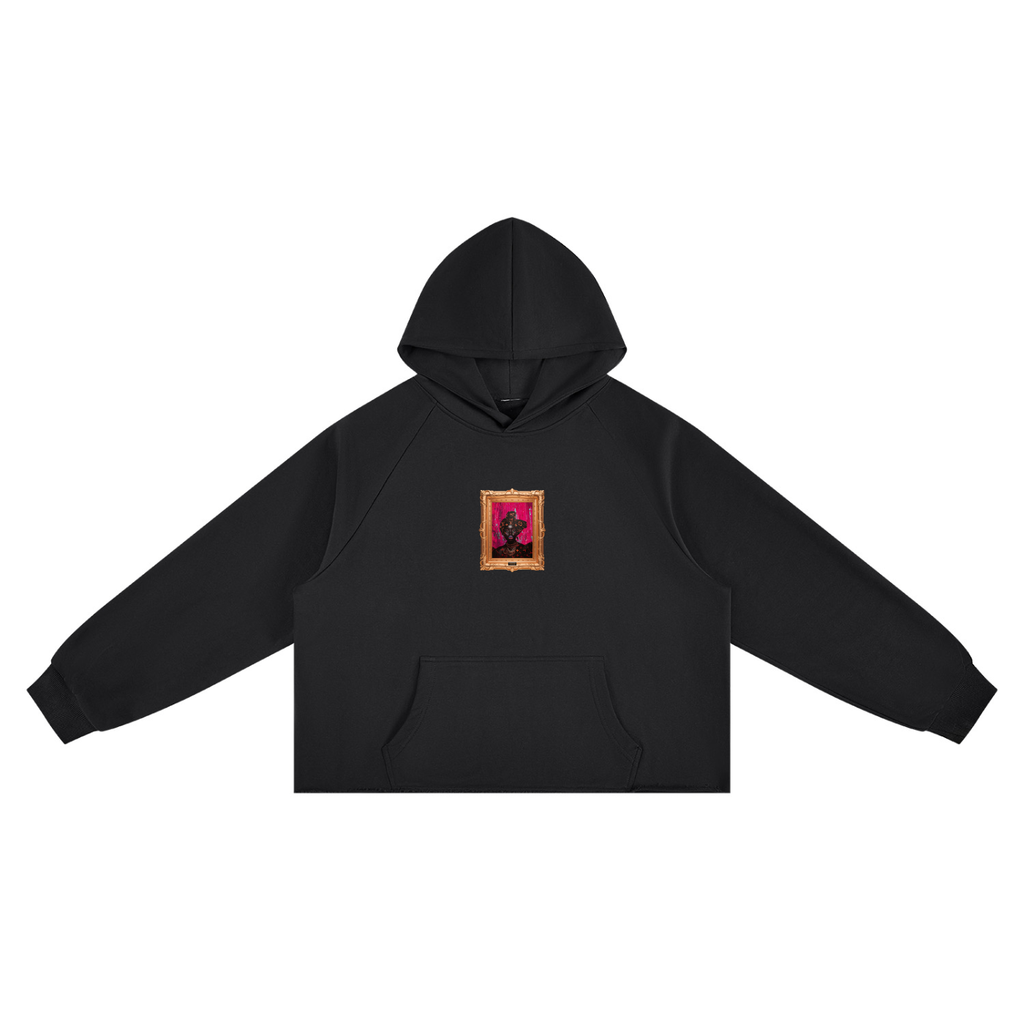 Vintage-Wash Raw-Edge Boxy Hoodie | AV Studio
