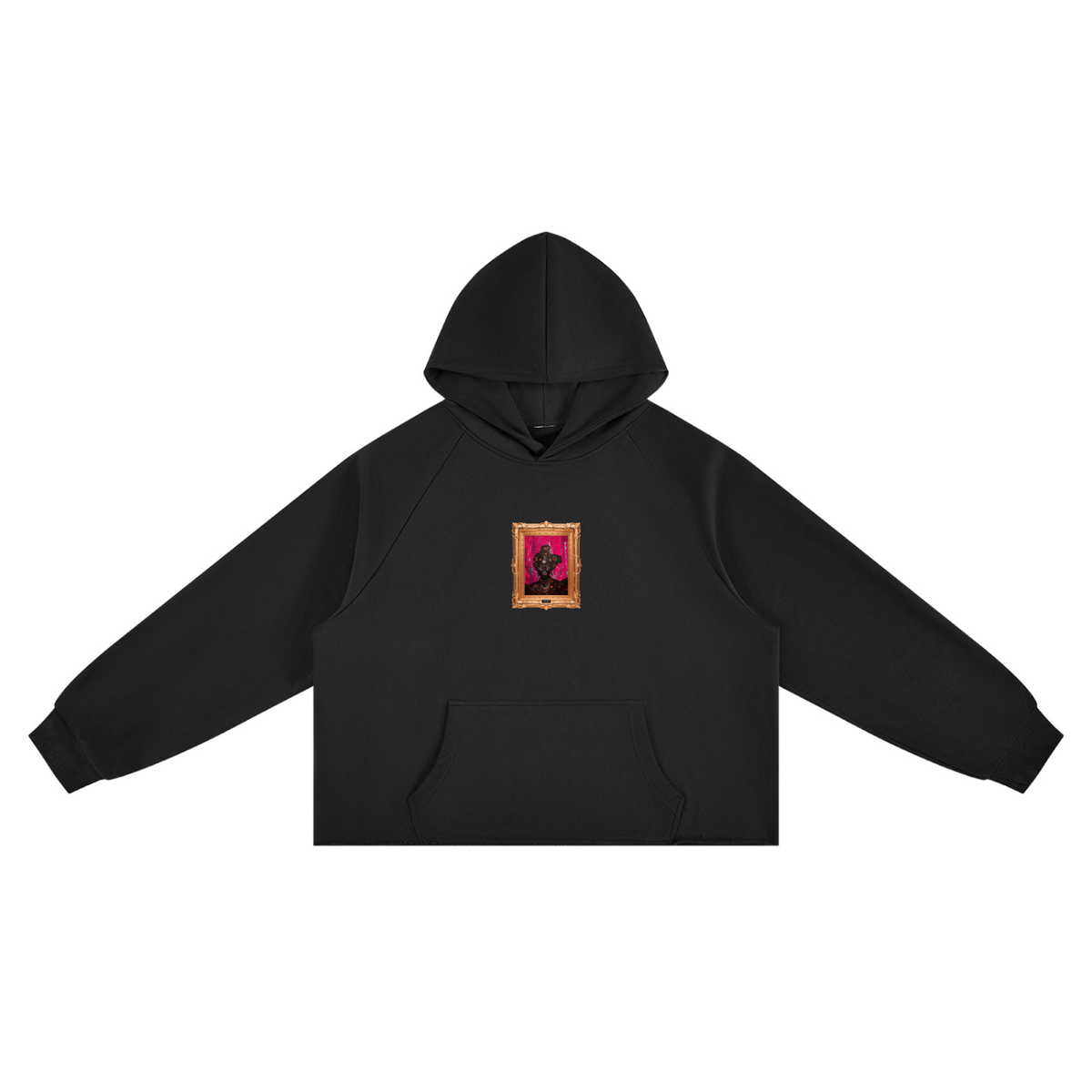 Unisex Vintage Wash Raw Edge Boxy Hoodie