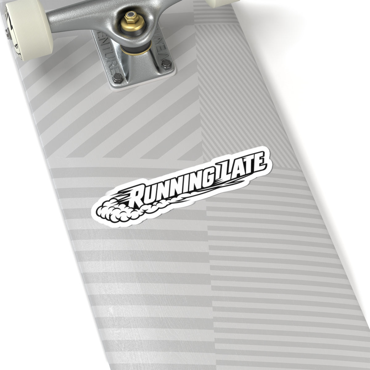 Running Late — Glossy Kiss-Cut Sticker