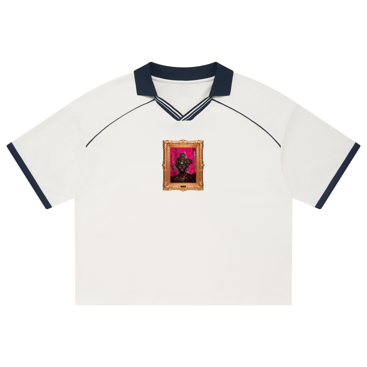 Unisex Collared Piping Boxy Soccer Jersey