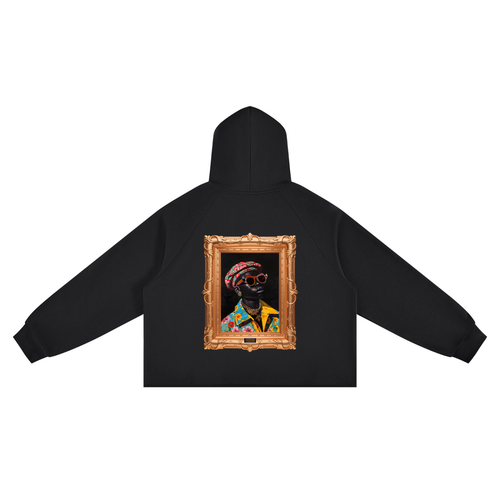 Unisex Vintage Wash Raw Edge Boxy Hoodie