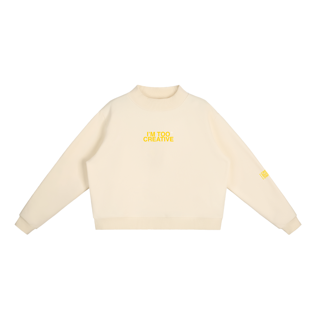 Essential Fleece Mock-Neck Crew Sweatshirt