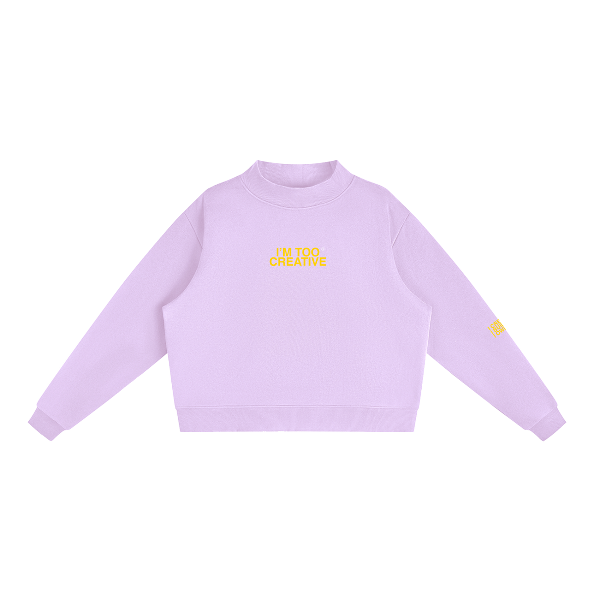 Essential Fleece Mock-Neck Crew Sweatshirt