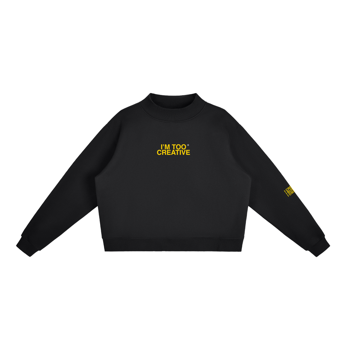 Essential Fleece Mock-Neck Crew Sweatshirt