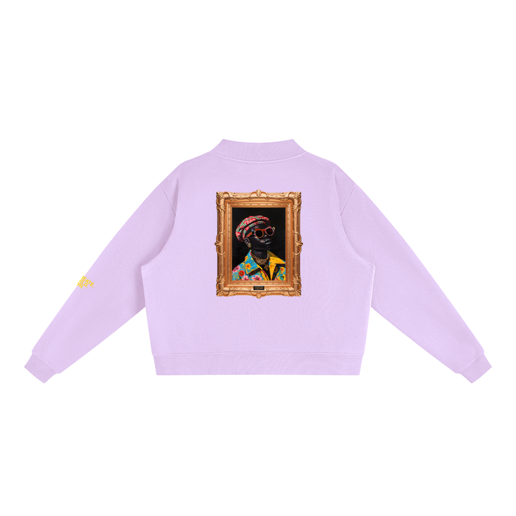 Essential Fleece Mock-Neck Crew Sweatshirt